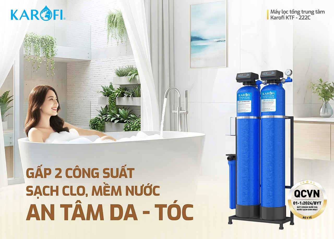 Máy lọc nước tổng đầu nguồn Karofi KTF - 222C